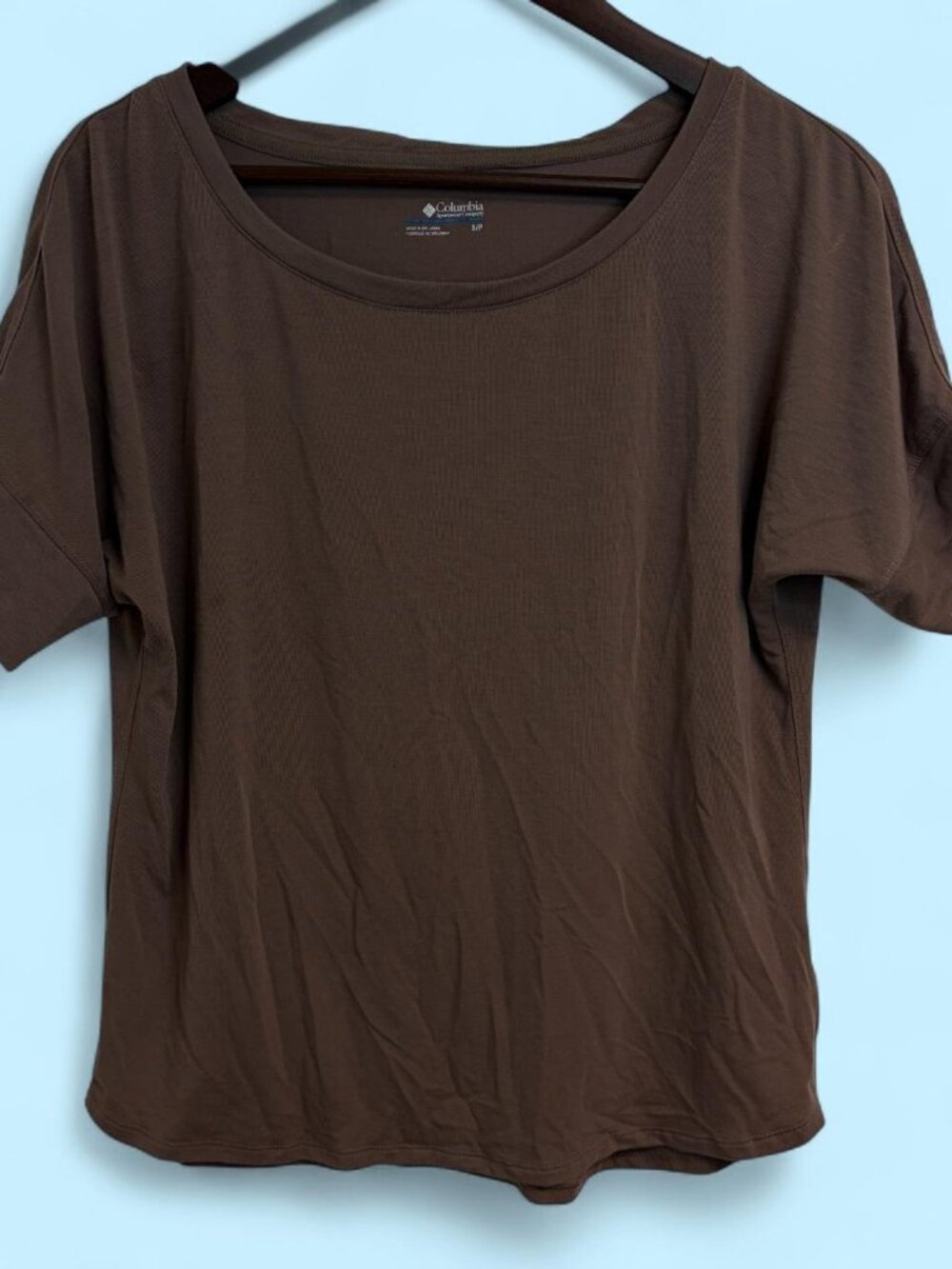 Columbia Brown Women's T-shirt sportswear loungewear casual short sleeve small p